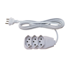 Extensão com Protetor Rearmável 5 Metros 3 Tomadas 10A Branco Force Line