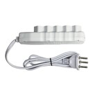 Extensão com Protetor Rearmável 5 Metros 5 Tomadas 10A Branco Force Line