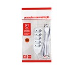 Extensão com Protetor Rearmável 5 Metros 5 Tomadas 10A Branco Force Line
