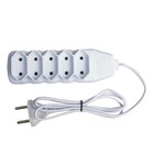 Extensão com Protetor Rearmável 5 Metros 5 Tomadas 10A Branco Force Line