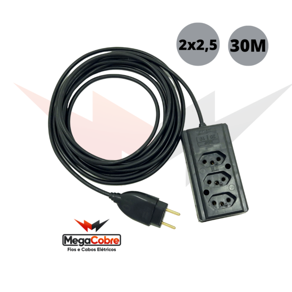 Extensão De Alta Qualidade E Durabilidade Tripla De 30 Metros