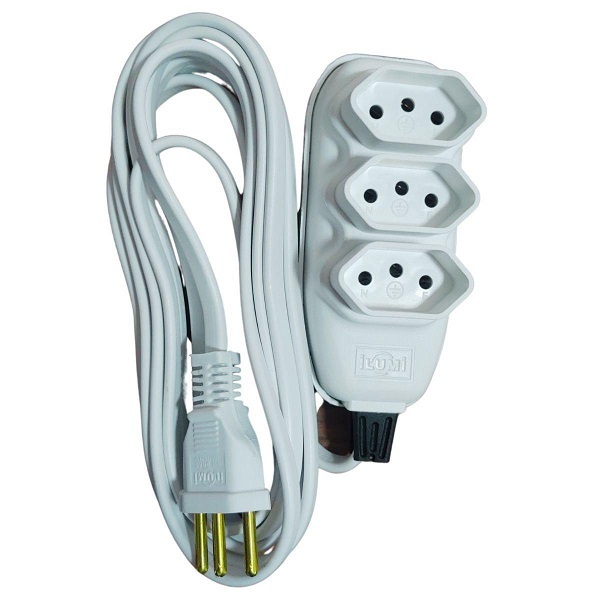 Extensão Elétrica 1,50 Metros Br 2p+t 10a Cabo Pp Il-17981 Co