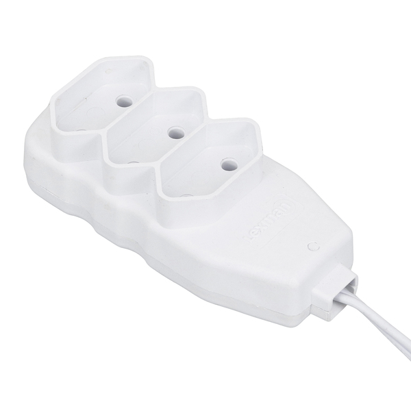 Extensão Elétrica 1,5 Metro 3 Tomadas 10A Branco Lexman