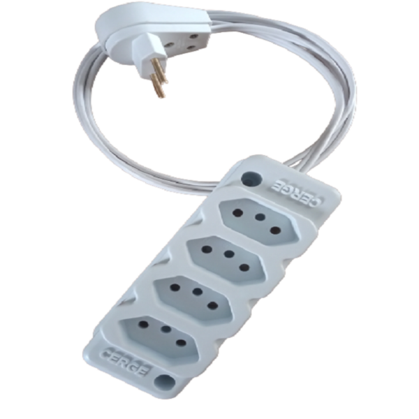 Extensão Elétrica 1,5mt 10a Quadrupla Fio 1,5 Br.1043-silc4t