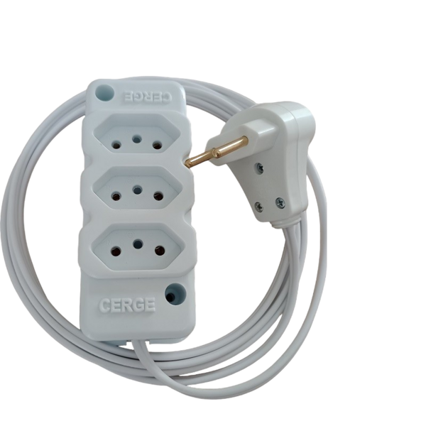 Extensao Eletrica 2 Metros 3 Tomadas 10a Bivolt Fio 1,5 862 S