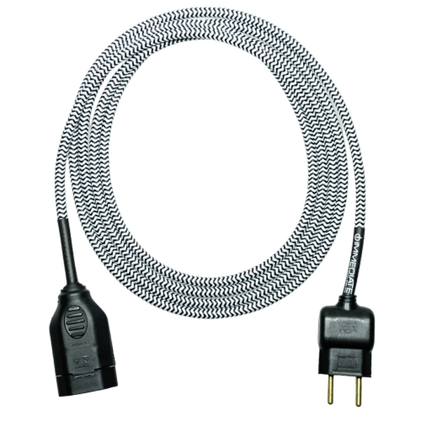 Extensão Elétrica 2 Metros Pp 2x0 75mm Revestido Preto/branco