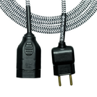 Extensão Elétrica 2 Metros Pp 2x0 75mm Revestido Preto/branco