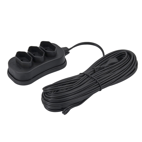 Extensão Elétrica 3 Tomadas 10 Metros 2x0,75mm Preto Lexman
