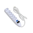 Extensao Eletrica 6 Tomadas Filtro Linha Fusivel 5m Sl7606