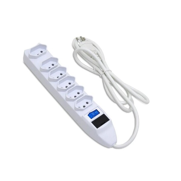 Extensao Eletrica 6 Tomadas Filtro Linha Fusivel 5m Sl7606