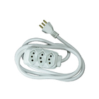 Extensão Elétrica Barra Tripolar 20a 3 Tomada Branca 1,5m