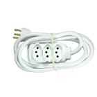 Extensão Elétrica Barra Tripolar 20a 3 Tomadas Branca 3m