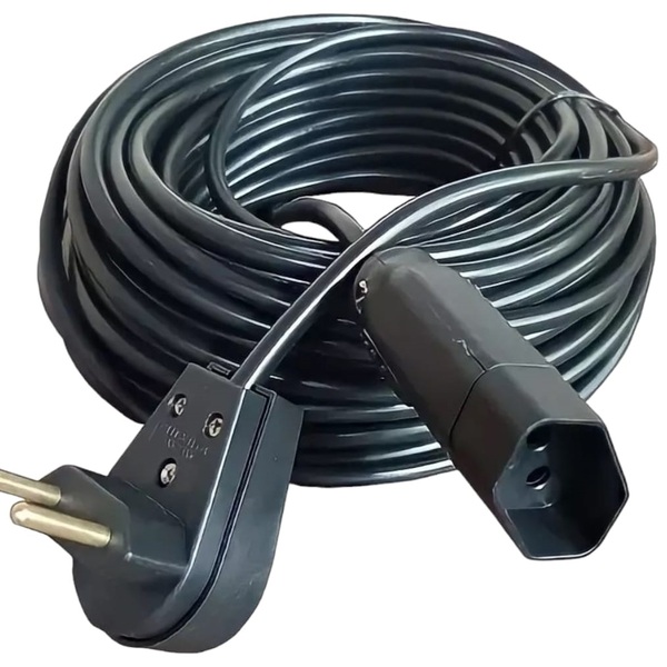 Extensão Elétrica Bivolt 15 Metros Cabo Pp Preto 10a