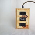 Extensão Elétrica Decorativa Madeira 3 Tomadas Design Elegant