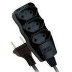 Extensão Elétrica Fc New Bipolar Pp 5m Preta 03 Tomadas 24303