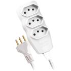 Extensão Elétrica Fc New Tripolar Pp 3m Branca 03 Tomadas 254