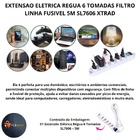 Extensao Eletrica Regua 6 Tomadas Filtro Linha Fusivel 5m Sl7