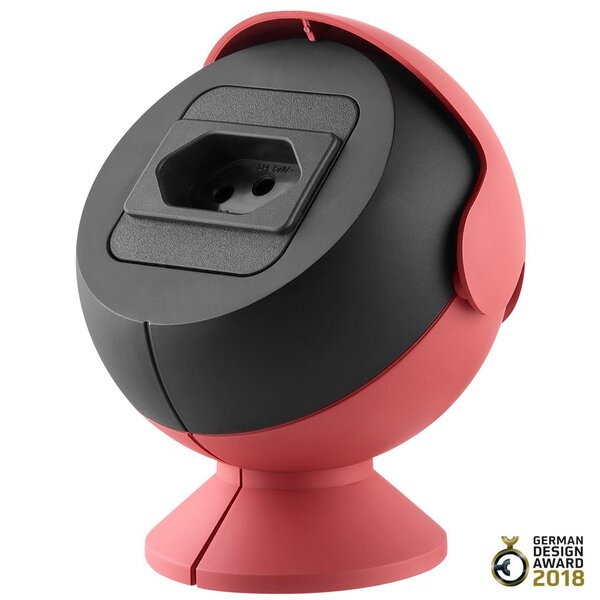 Extensão Elétrica Sobrepor 1 Tomada 10a Pearl Vermelho