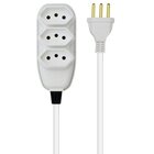 Extensão Ilumi Compacta 3 Tomadas Com Cabo Pp Chato 5m 10a Br