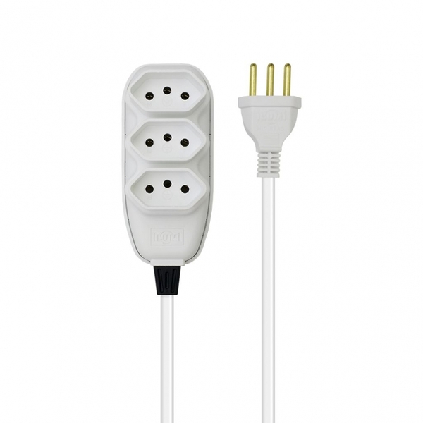 Extensao Ilumi Compacta Trip Br 3,0m Pp 10a 250v 17991