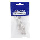 Extensão para Telefone RJ11 6x4 Branca 1,5metros A. Santos