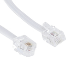 Extensão para Telefone RJ11 6x4 Branca 5metros A. Santos