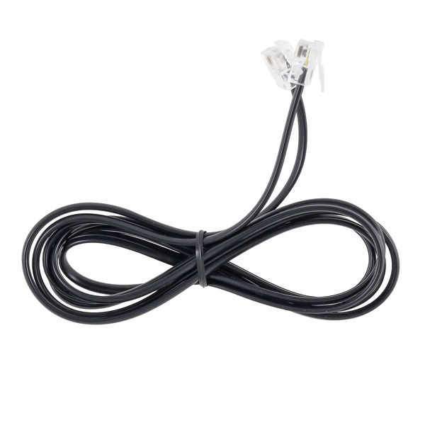 Extensão para Telefone RJ11 6x4 Preta 1,5metros A. Santos