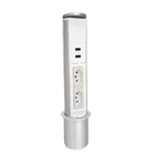 Extensão Mini Totem de Mesa 2Tomadas 10A 2USB 2.1A Branco Dutotec