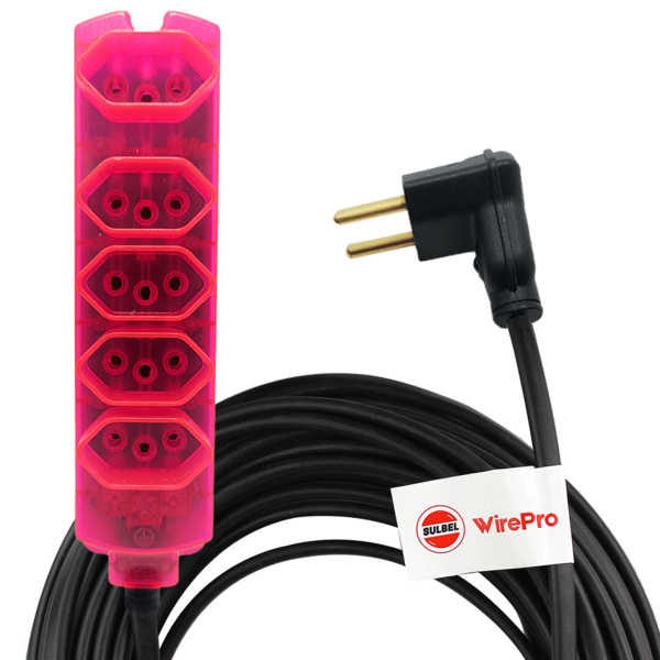 Extensao Multipla 5 Tomadas 2p+t 1,5 Metros Wirepro Quartz Ro