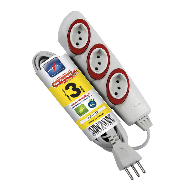 Extensão NO SHOCK PP 3x0,75x3metros 2Polos 10A