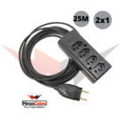 Extensão Quadrupla Cabo De Capa Dupla 2x1,0mm De 25 Metros