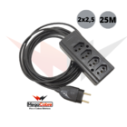 Extensão Quadrupla De Cabo Pp 2x2,50mm Com 25 Metros
