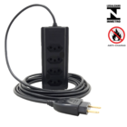 Extensão Quadrupla De Uso Geral  Cabo Pp 2x1,50mm Com 20 Metr