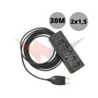 Extensão Quíntupla Construção 30 Metros De Cabo Pp 2x1,50mm