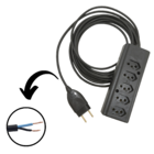 Extensão Quíntupla De Uso Geral Cabo Pp 2x1,50mm Com 20 Metros