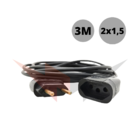 Extensão Singela De Maquinario Cabo Pp 2x1,50mm Com 3 Metros