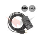 Extensão Tripla De Tomada Cabo Pp 2x1,50mm Com 20 Metros