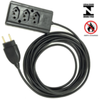 Extensão Tripla Para Camping Com 30 Metros De Cabo Pp 2x1,50mm