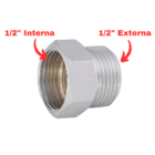 Extensor Aumento Prolongador Curto Rosca 1/2" Cromado Rieti