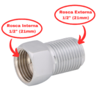 Extensor Aumento Prolongador Médio Rosca 1/2 Cromado