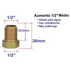 Extensor Aumento Prolongador Médio Rosca 1/2'' Ponto D'água
