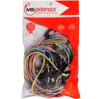 Extensor Elástico Ms Com Gancho Plástico De 3m Cada Pacote Co