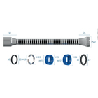 Extensor Plástico Para Torneira Com Arejador 14cm Blukit Crom