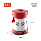 Extrator Mondial Turbo Premium E-24 Biv Vermelho/inox