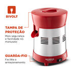 Extrator Mondial Turbo Premium E-24 Biv Vermelho/inox