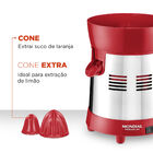 Extrator Mondial Turbo Premium E-24 Biv Vermelho/inox
