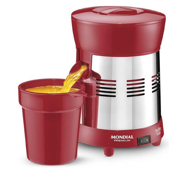 Extrator Mondial Turbo Premium E-24 Biv Vermelho/inox
