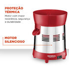Extrator Mondial Turbo Premium E-24 Biv Vermelho/inox