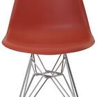 F.l. Cadeira Eames Eiffel Pp Laranja Telha Base Cromada - 342