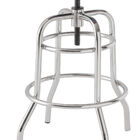 F.l Banqueta Industrial Torino Assento Xadrez Vermelho Com Ba